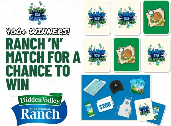 Hidden Valley Ranch Match Giveaway